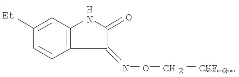 Molecular Structure of 1202859-37-7 (1H-Indole-2,3-dione, 6-ethyl-, 3-[O-(2,2-difluoroethyl)oxime])